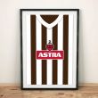 St Pauli Retro Football Shirt Art Print