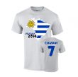 Uruguay 2014 Country Flag T-shirt (cavani 7)
