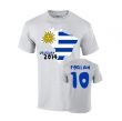 Uruguay 2014 Country Flag T-shirt (forlan 10)