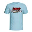 David Beckham Comic Book T-shirt (sky Blue)