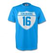 Sergio Aguero Man City Crest Tee (sky Blue)