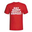 Eat Sleep Sevilla Repeat T-shirt (red) - Kids