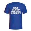 Eat Sleep Lukaku Repeat T-shirt (blue)