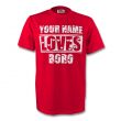 Your Name Loves Boro T-shirt (red)