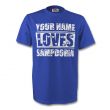 Your Name Loves Sampdoria T-shirt (blue)