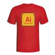 Andres Iniesta Spain Periodic Table T-shirt (red)