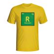 Ronaldinho Brazil Periodic Table T-shirt (yellow)