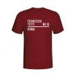 Francesco Totti Roma Squad T-shirt (maroon)