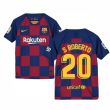 2019-2020 Barcelona Home Nike Shirt (Kids) (S.ROBERTO 20)