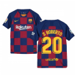 2019-2020 Barcelona Home Nike Shirt (Kids) (S ROBERTO 20)