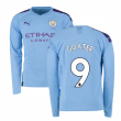 2019-2020 Manchester City Puma Home Long Sleeve Shirt (GOATER 9)