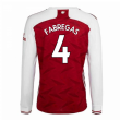 2020-2021 Arsenal Adidas Home Long Sleeve Shirt (FABREGAS 4)