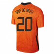 2020-2021 Holland Home Nike Football Shirt (Kids) (VAN DE BEEK 20)