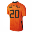 2020-2021 Holland Home Nike Football Shirt (VAN DE BEEK 20)