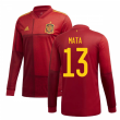 2020-2021 Spain Home Adidas Long Sleeve Shirt (MATA 13)