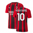 2021-2022 AC Milan Authentic Home Shirt (Your Name)