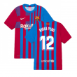 2021-2022 Barcelona Vapor Match Home Shirt (Kids) (RIQUI PUIG 6)