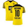 2021-2022 Borussia Dortmund Home Shirt (Your Name)