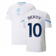 2021-2022 Man City Pre Match Jersey (White) - Kids (DICKOV 10)