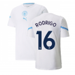 2021-2022 Man City Pre Match Jersey (White) - Kids (RODRIGO 16)
