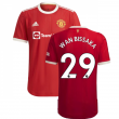 2021-2022 Man Utd Authentic Home Shirt (WAN BISSAKA 29)
