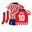 2022-2023 Atletico Madrid Little Boys Home Shirt (CORREA 10)