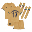 2022-2023 Barcelona Little Boys Away Kit (AUBAMEYANG 17)