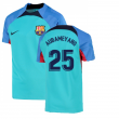 2022-2023 Barcelona Training Shirt (Aqua) (AUBAMEYANG 25)