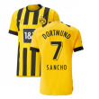 2022-2023 Borussia Dortmund Authentic Home Shirt (SANCHO 7)