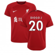 2022-2023 Liverpool Home Shirt (Kids) (DIOGO J 20)