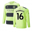 2022-2023 Man City Long Sleeve Third Shirt (RODRIGO 16)