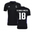 2022-2023 Real Madrid Training Shirt (Black) (TCHOUAMENI 18)