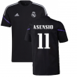 2022-2023 Real Madrid Training Tee (Black) (ASENSIO 11)