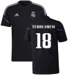 2022-2023 Real Madrid Training Tee (Black) (TCHOUAMENI 18)