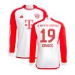 2023-2024 Bayern Munich Long Sleeve Home Shirt (Davies 19)