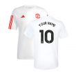 2023-2024 Man Utd Training Tee (White) (Your Name)