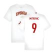 2024-2025 Serbia FtblIcons Tee (White) (Mitrovic 9)
