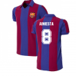 FC Barcelona 1980 - 81 Retro Football Shirt (A INIESTA 8)