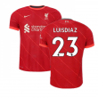 Liverpool 2021-2022 Vapor Home Shirt (LUIS DIAZ 23)