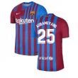 2021-2022 Barcelona Vapor Match Home Shirt (AUBAMEYANG 25)
