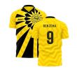 Al-Ittihad 2021-2022 Home Concept Football Kit (Libero) - Kids (Long Sleeve) (Benzema 9)