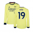 Arsenal 2021-2022 Long Sleeve Away Shirt (PEPE 19)