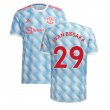 Man Utd 2021-2022 Away Shirt (Kids) (WAN BISSAKA 29)