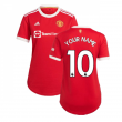 Man Utd 2021-2022 Home Shirt (Ladies) (Your Name)