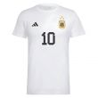 Messi Football Number 10 Graphic T-Shirt (White)