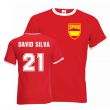 David Silva Spain Ringer Tee (red)