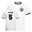 Zinedine Zidane Real Madrid Ringer Tee (white-black)