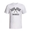 Swansea Waving Flags T-shirt (white) - Kids