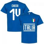 Italy Chiesa 14 Team T-Shirt - Royal