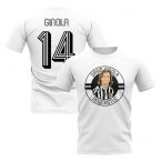 David Ginola Newcastle Illustration T-Shirt (White)